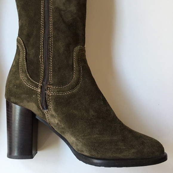 Fabianelli EU 36 Green Suede High Boots - Picture 12 of 16